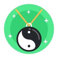 medallón de yin yang vector