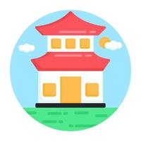 Pagoda and Residence vector