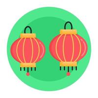 Chinese Decorative  Lanterns vector