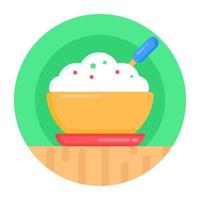 Rice Bowl and Meal vector