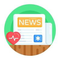 boletín y noticias médicas vector