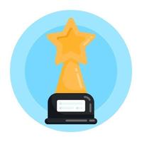 Star Trophy and Achievement vector