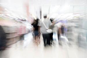 Abstract blur people in beautiful luxury shopping mall photo