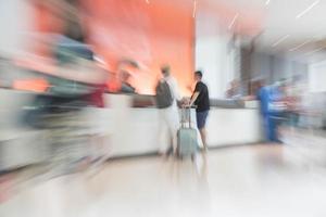 Abstract blur hotel lobby interior for background photo