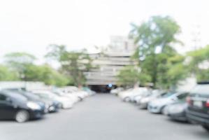 Abstract blurred parking car for background photo