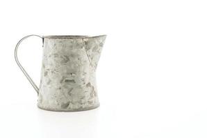 Iron jug on white background