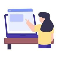 Online  Web Lecture vector