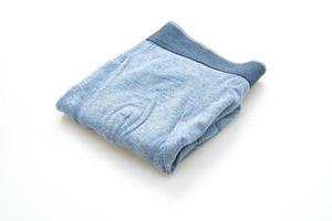 Blue men's underwear isolated on white background photo