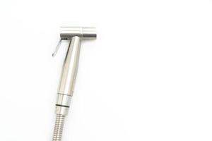 Hand-held bidet or bidet shower, bidet spray, bidet sprayer, isolated on white background photo