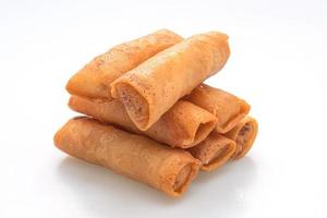 Deep-fried spring roll isolated on white background photo