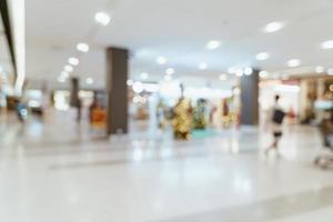 Abstract blur luxury shopping mall and retail store for background photo