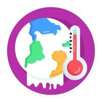 calentamiento global y temperatura vector