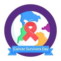 Cancer Awareness Ribbon vector