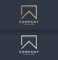 logotipo minimalista de la casa inmobiliaria vector