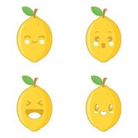 Lemon vector. Lemon character design. vector