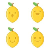 Lemon vector. Lemon character design. vector