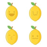 Lemon vector. Lemon character design. vector