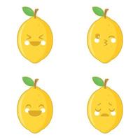 Lemon vector. Lemon character design. vector