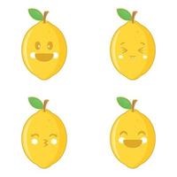Lemon vector. Lemon character design. vector