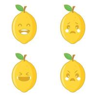 Lemon vector. Lemon character design. vector