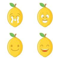 Lemon vector. Lemon character design. vector