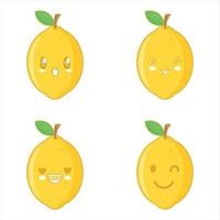 Lemon vector. Lemon character design. vector