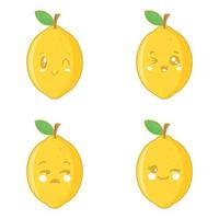 Lemon vector. Lemon character design. vector