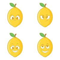 Lemon vector. Lemon character design. vector