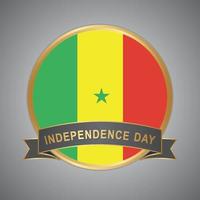 bandera de senegal. día de la independencia de senegal vector