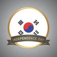 South Korea Flag. South Korea Independence Day vector