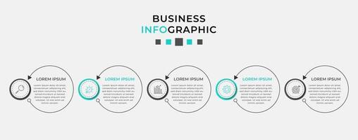 Infographic design business template with icons and 5 options or steps vector