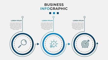 Infographic design business template with icons and 3 options or steps vector