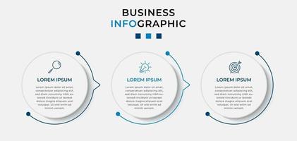 Infographic design business template with icons and 3 options or steps vector