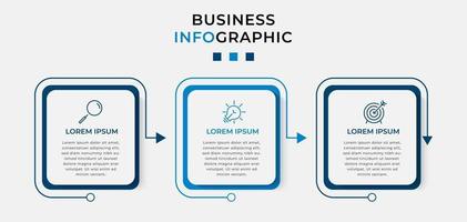 Infographic design business template with icons and 3 options or steps vector
