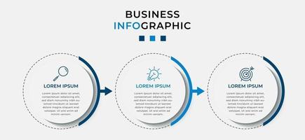 Infographic design business template with icons and 3 options or steps vector