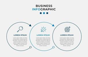 Infographic design business template with icons and 3 options or steps vector