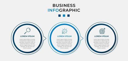 Infographic design business template with icons and 3 options or steps vector