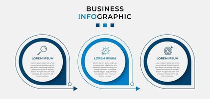 Infographic design business template with icons and 3 options or steps vector