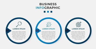 Infographic design business template with icons and 3 options or steps vector