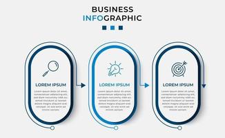 Infographic design business template with icons and 3 options or steps vector