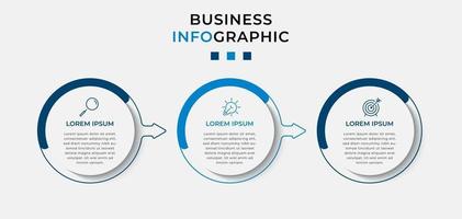 Infographic design business template with icons and 3 options or steps vector