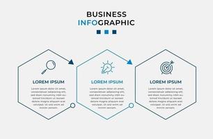 Infographic design business template with icons and 3 options or steps vector