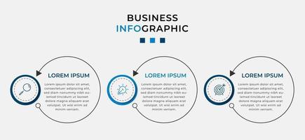 Infographic design business template with icons and 3 options or steps vector