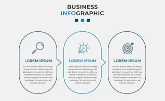 Infographic design business template with icons and 3 options or steps vector