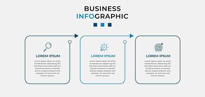 Infographic design business template with icons and 3 options or steps vector