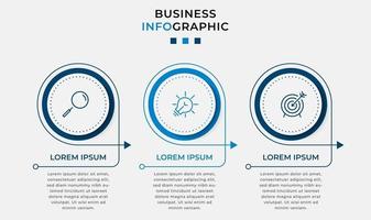 Infographic design business template with icons and 3 options or steps vector