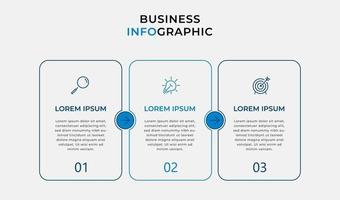 Infographic design business template with icons and 3 options or steps vector