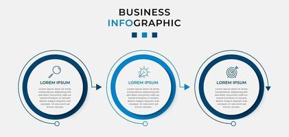 Infographic design business template with icons and 3 options or steps vector