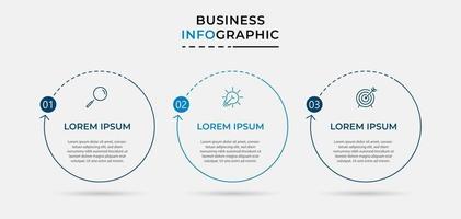 Infographic design business template with icons and 3 options or steps vector
