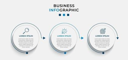 Infographic design business template with icons and 3 options or steps vector